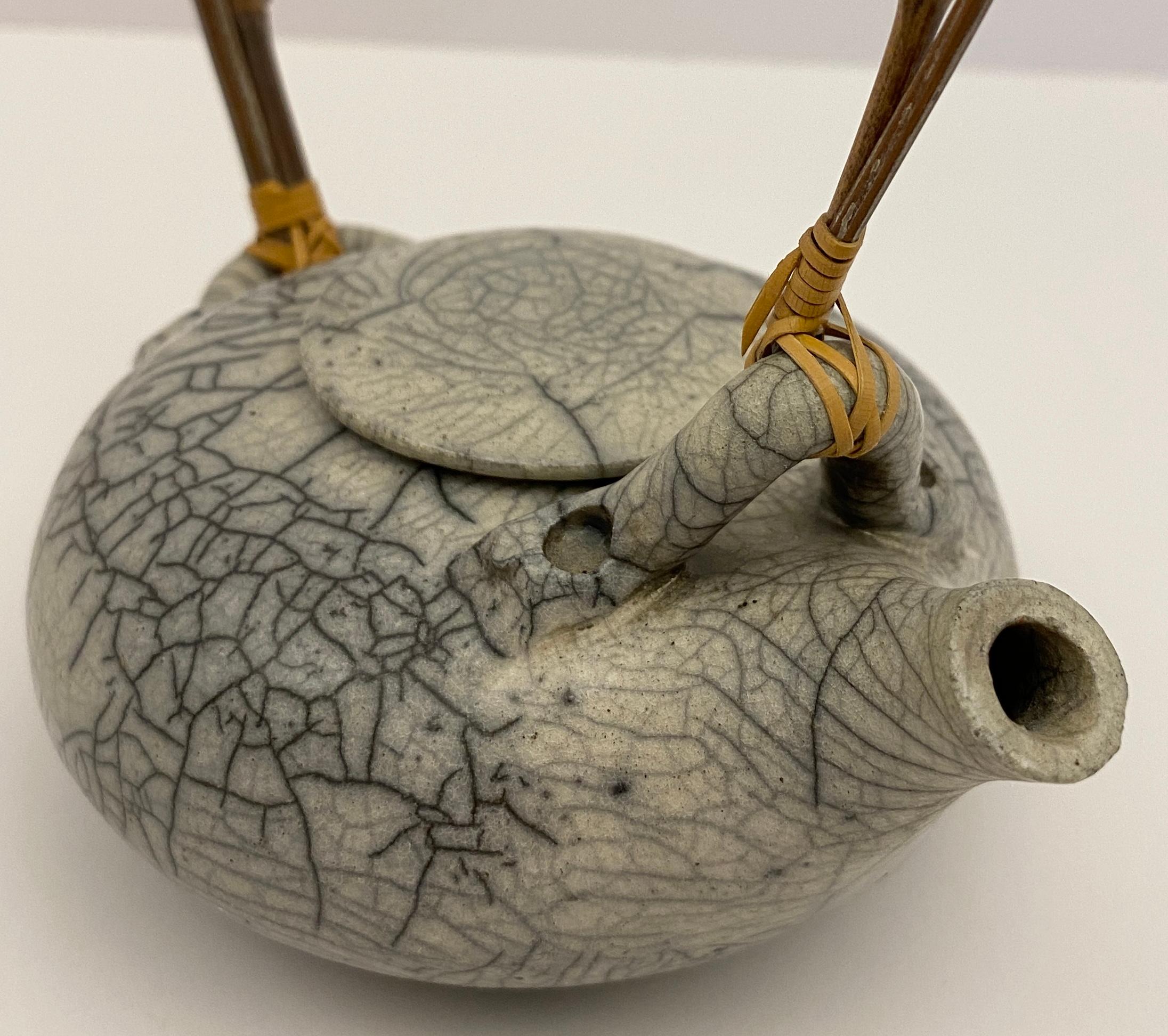 Set di ceramica raku con vassoio in vendita 1