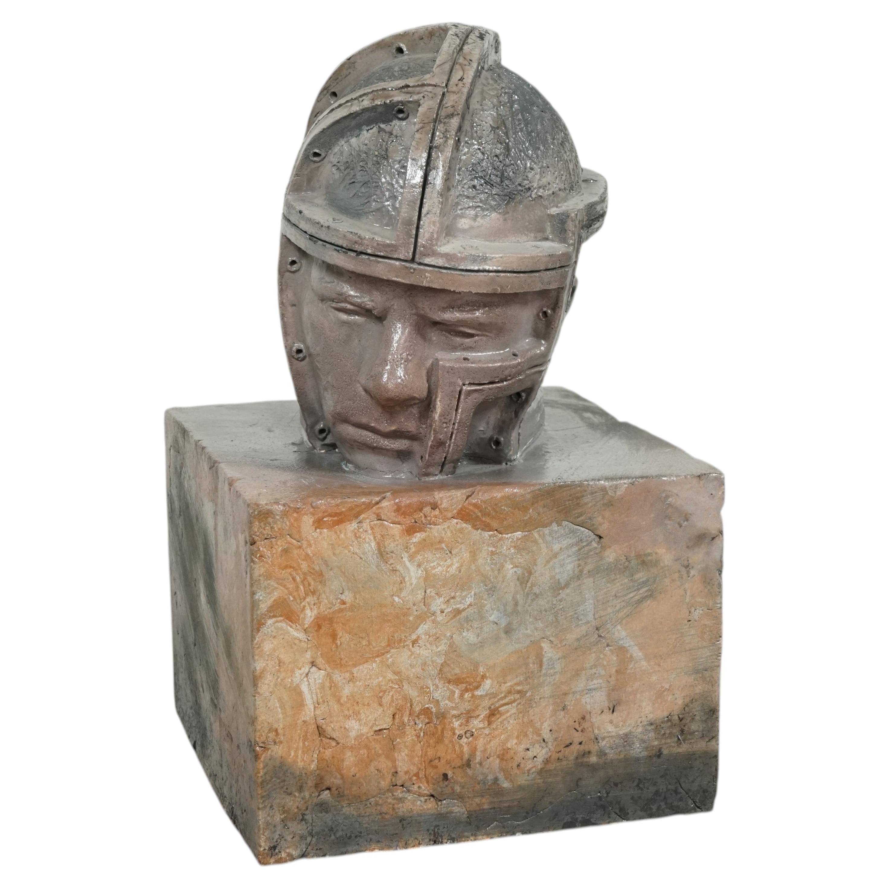 Raku Ceramic Stallo Sculpture by Gabriele Garbolino Rù, Modern Art For Sale