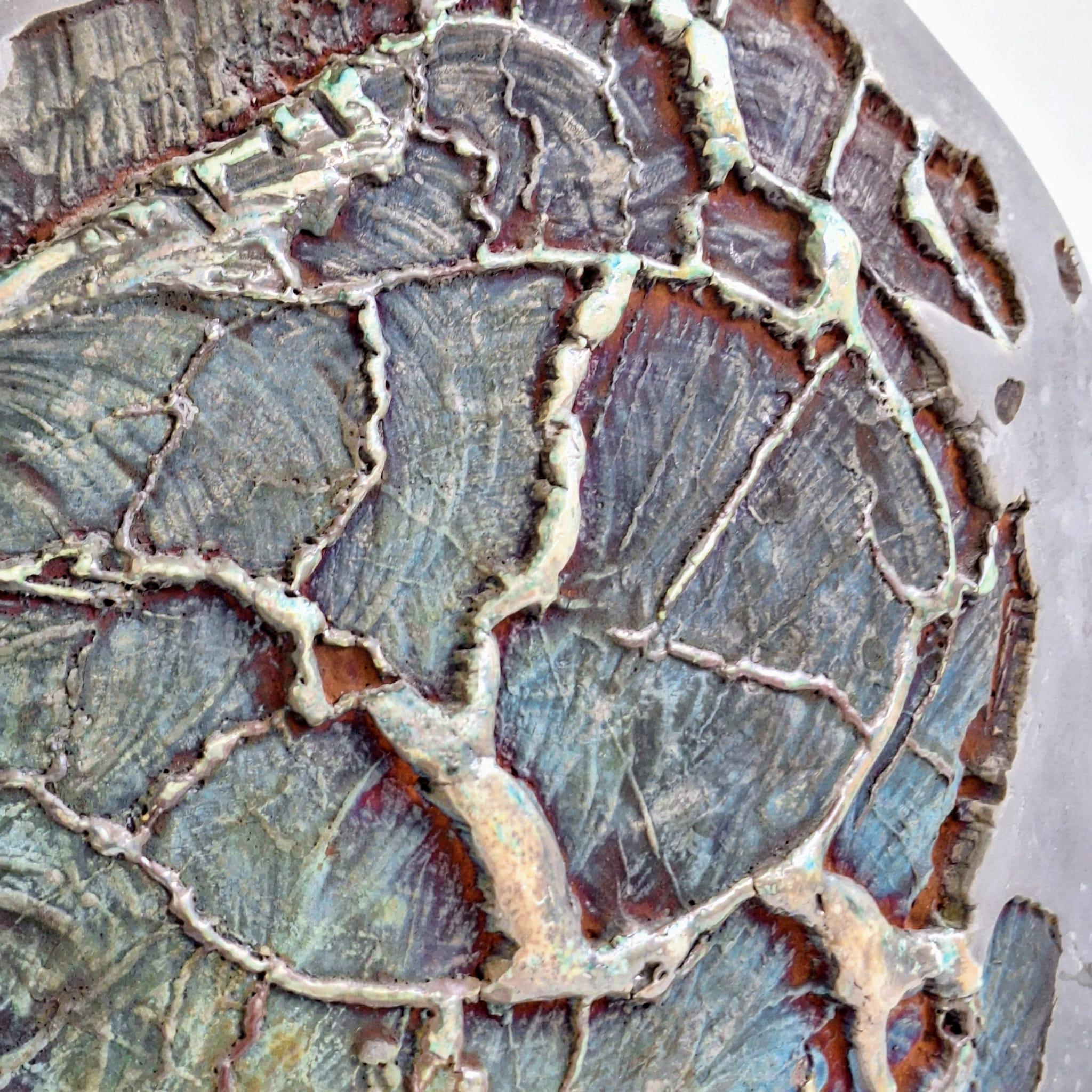 Raku ceramic vase designed by André Sas For Sale 8