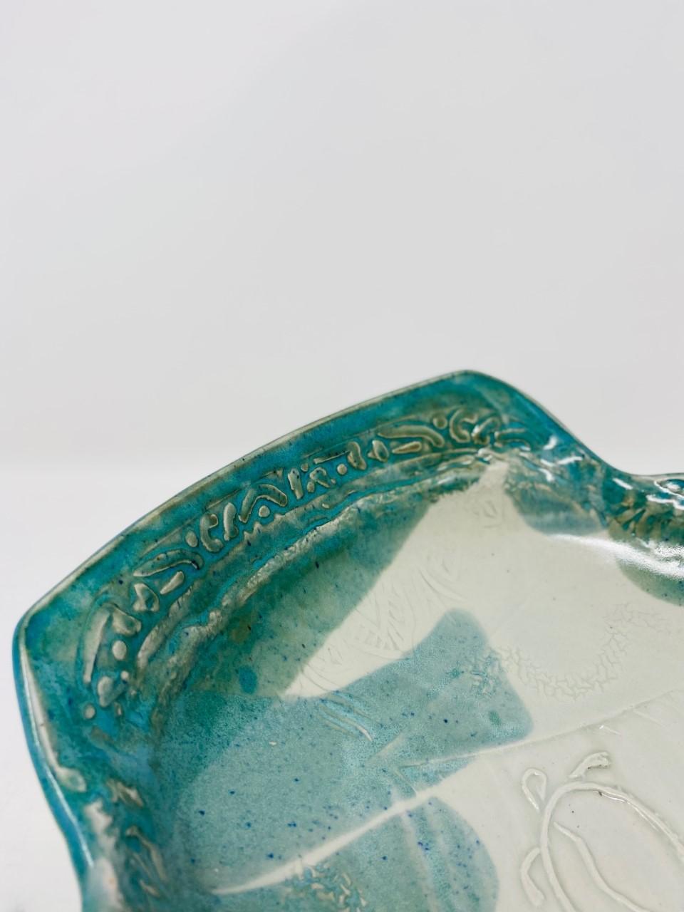 Raku Fired Ceramic Island Bowl by Jerome Heck For Sale 1