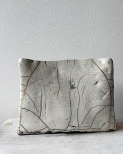 Raku Fired Pocket Vase with 24 Karat gold Kintsugi Repair