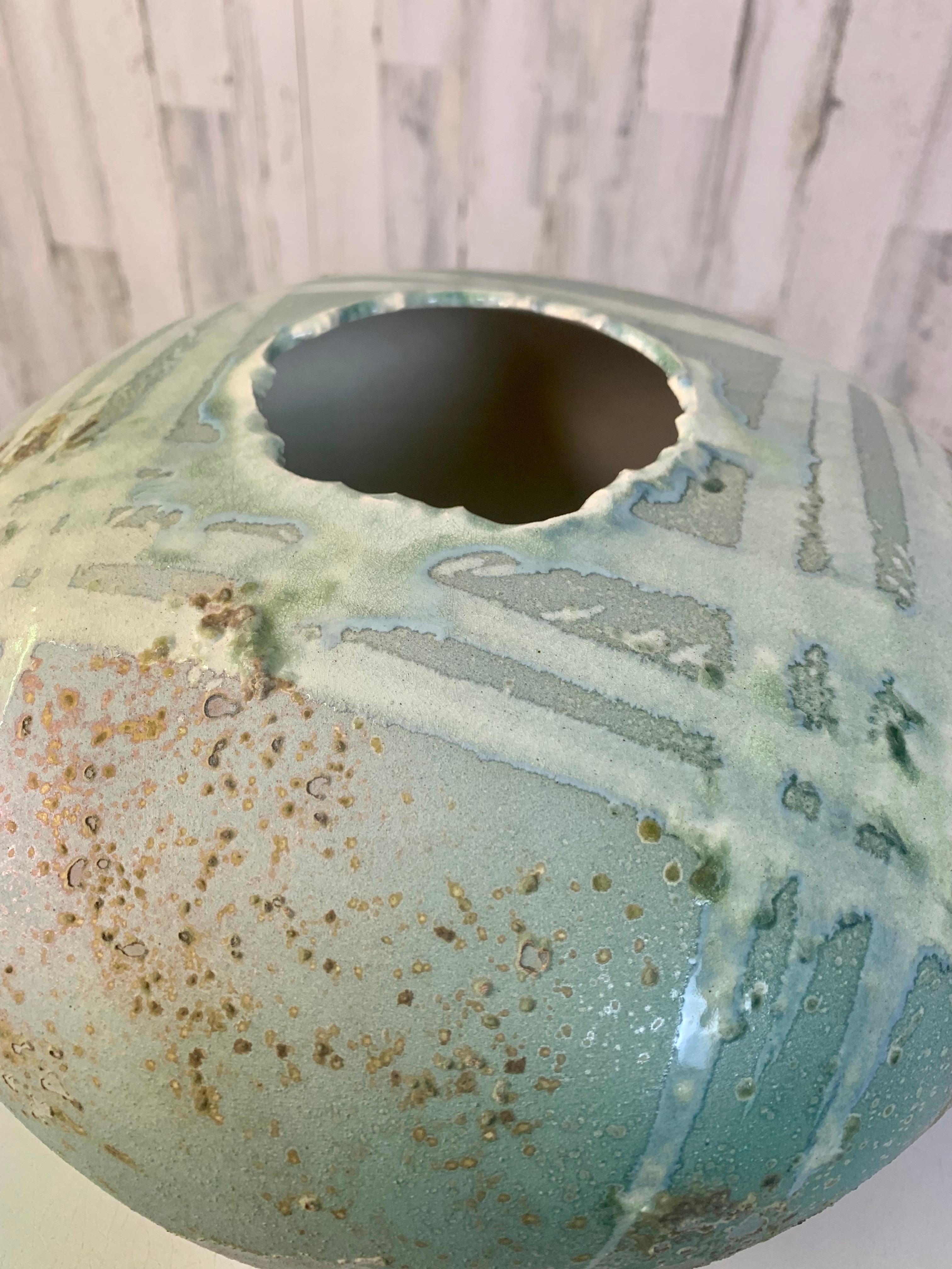 Récipient cuit au raku de Tony Evans Designs Bon état - En vente à Denton, TX