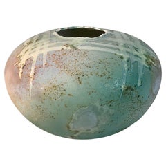 Raku Fired Vessel by Tony Evans Designs