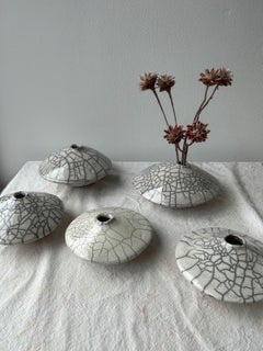 Raku-fired Wabi Sabi Ikebana Vase