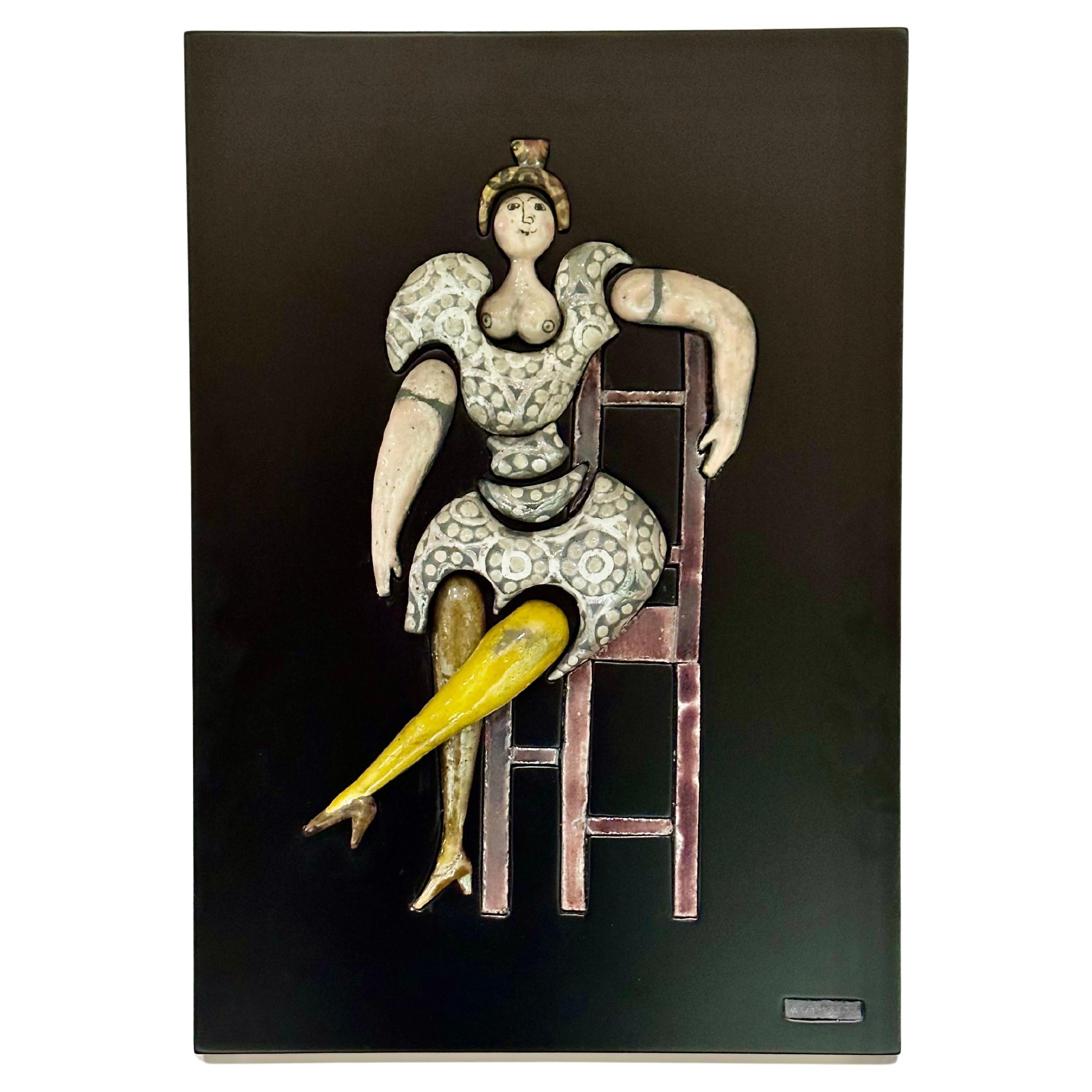 Roger Raku Raku Twoa Raku Panel, Les Bas Jaunes, Roger Capron, Vallauris 1993 For Sale at ...