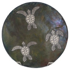 Piatto Raku Catchall Bowl Tortoise decor, American Studio Pottery