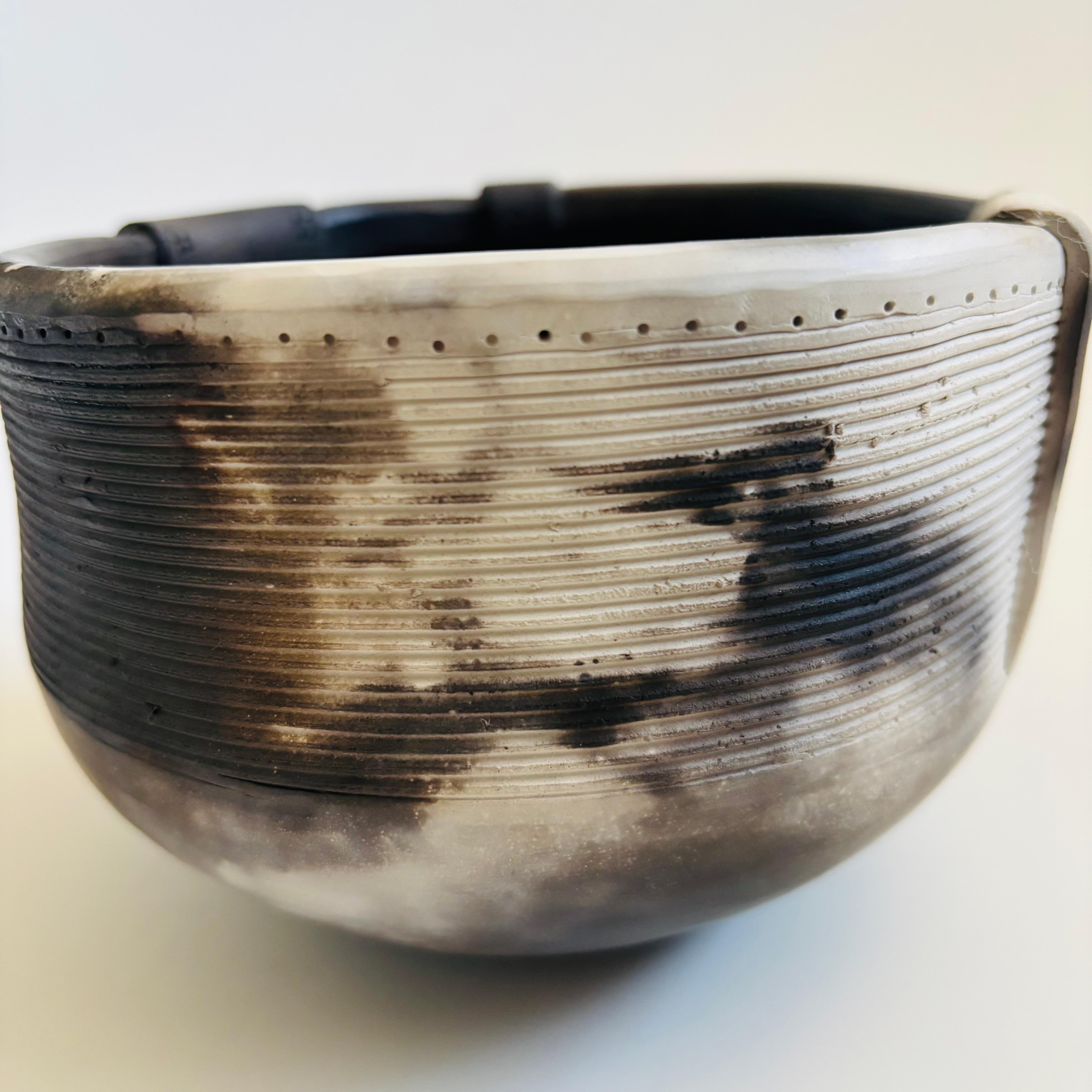 Bol en poterie Raku de Paula Shalan Bon état - En vente à Fairfield, CA