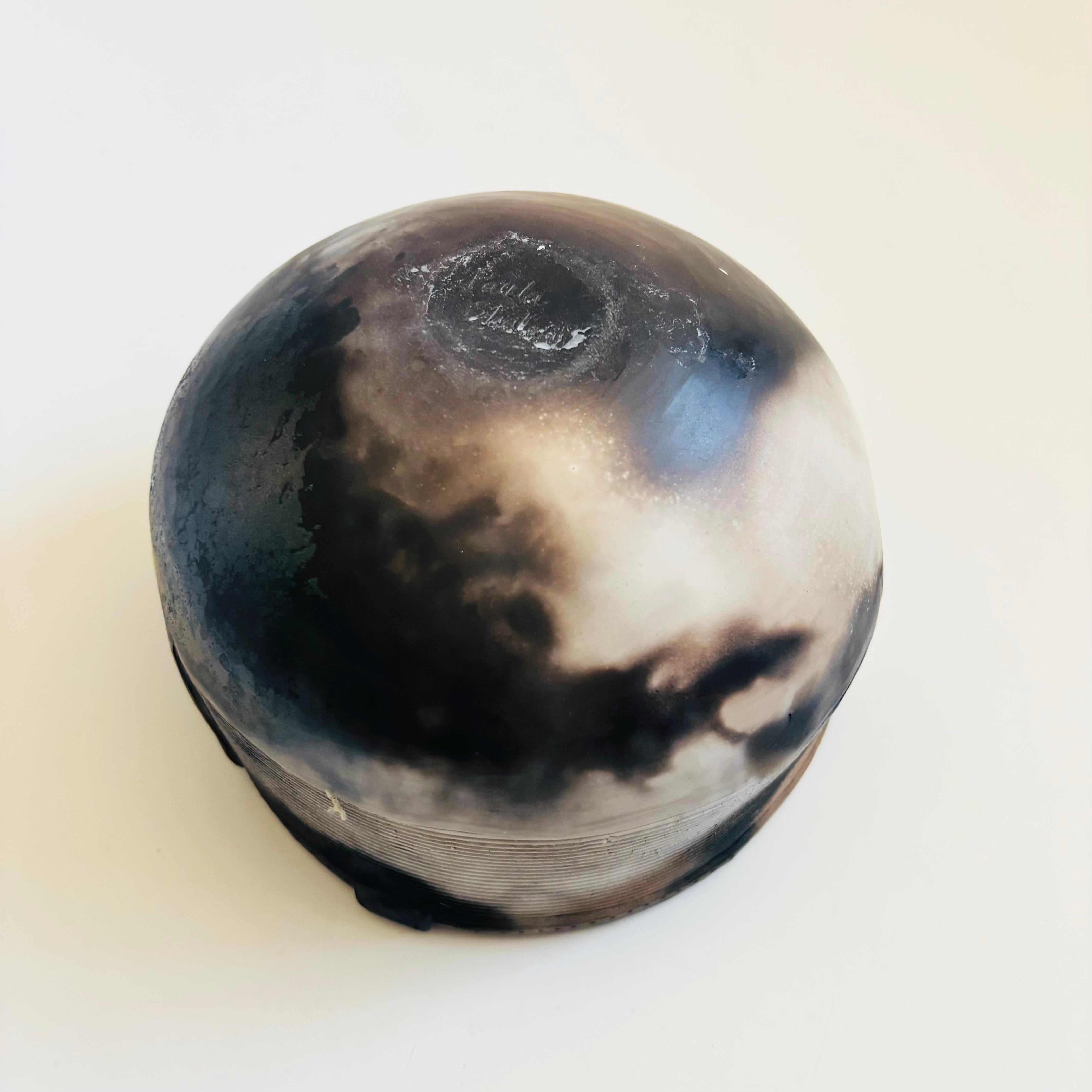Bol en poterie Raku de Paula Shalan en vente 2
