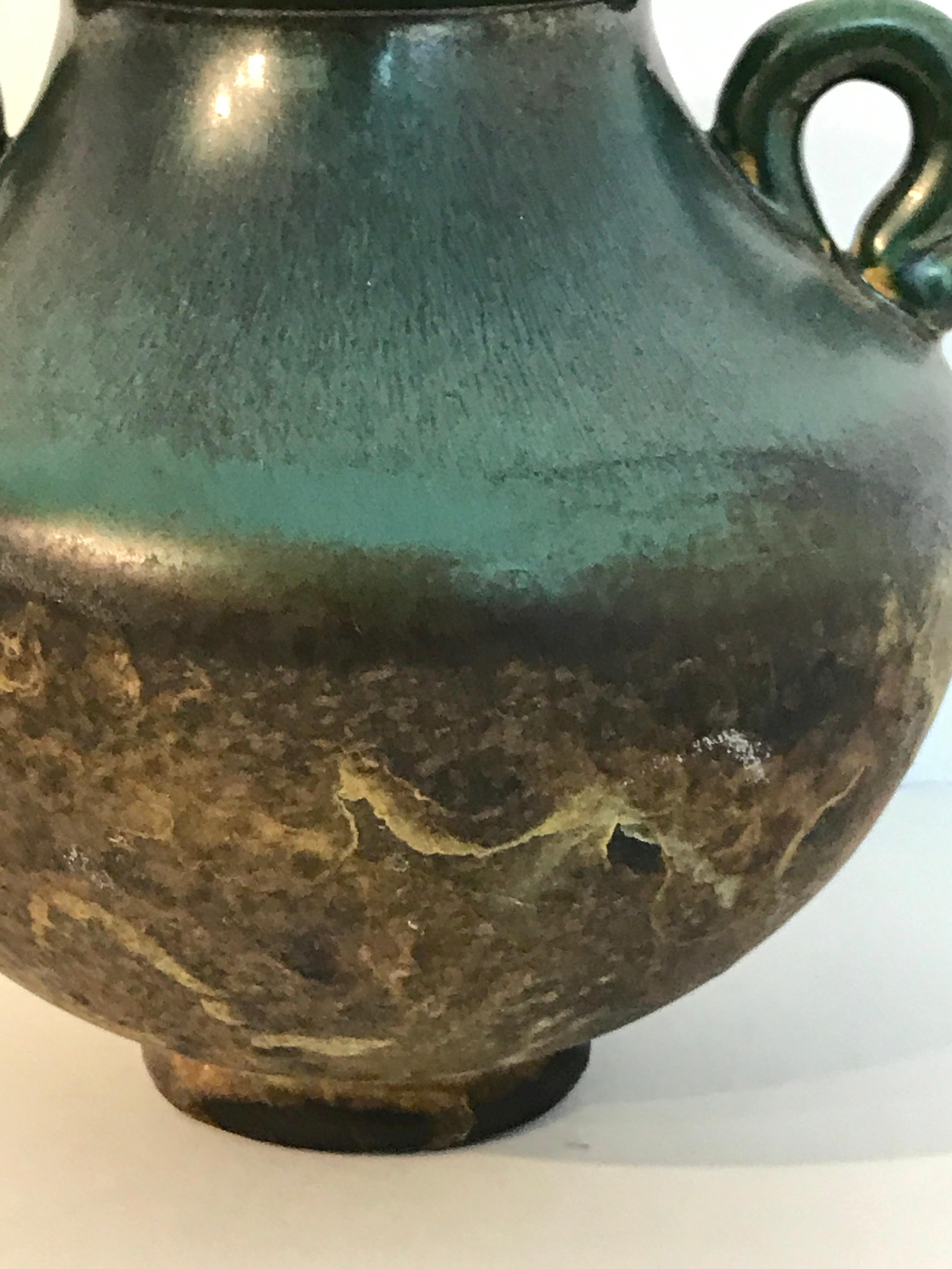 Raku Pottery Classical Vase, by Tony Evans For Sale at 1stDibs