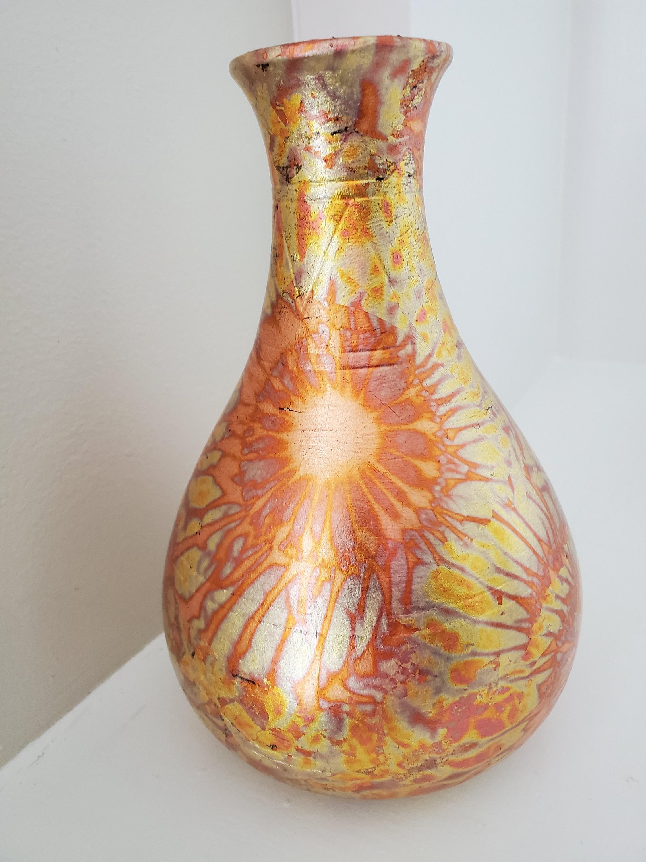 Moderne Vase en poterie Raku de la galerie NW Raku en vente