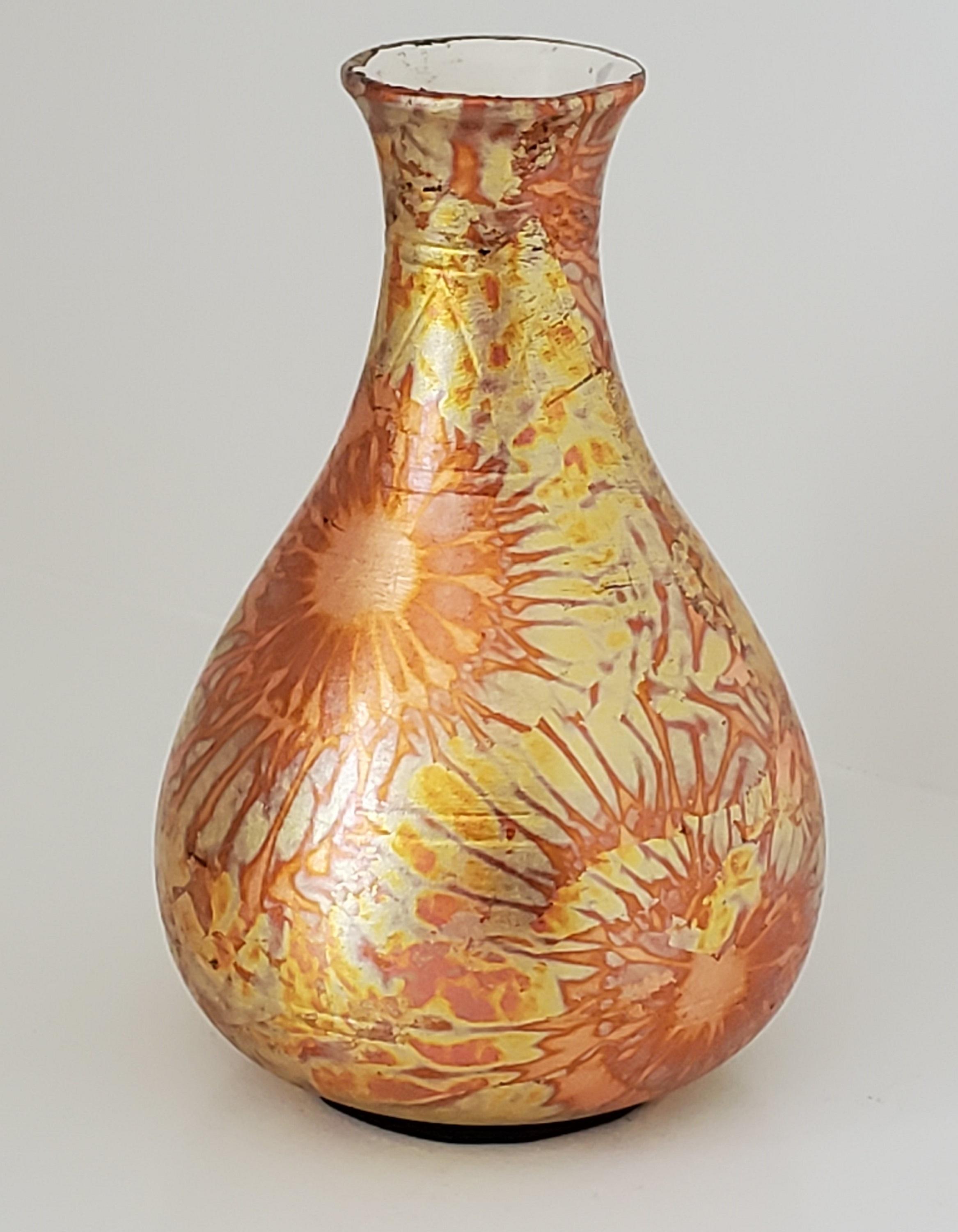 Raku Pottery Vase from NW Raku Gallery In Good Condition For Sale In Nova Scotia, NS