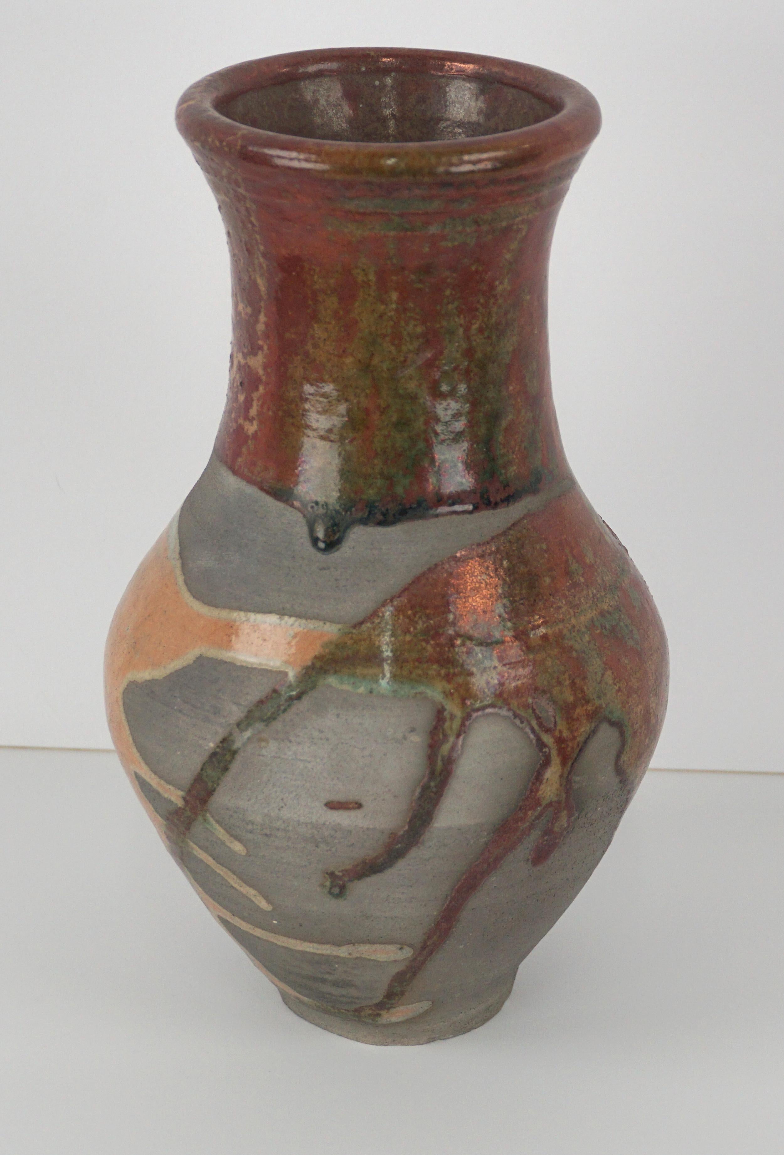 Moderne Vase en céramique Raku d'Andy Ruble en vente
