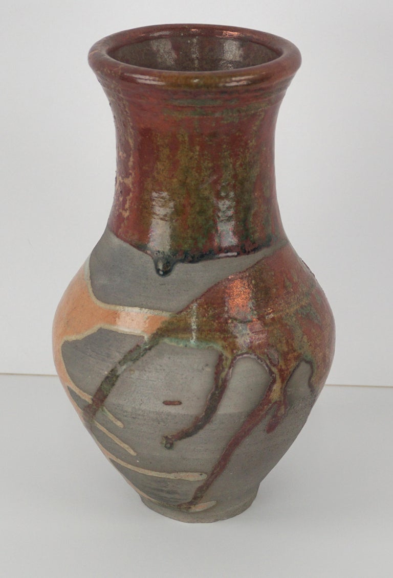 Raku Ceramic Vase by Andy Ruble For Sale at 1stDibs