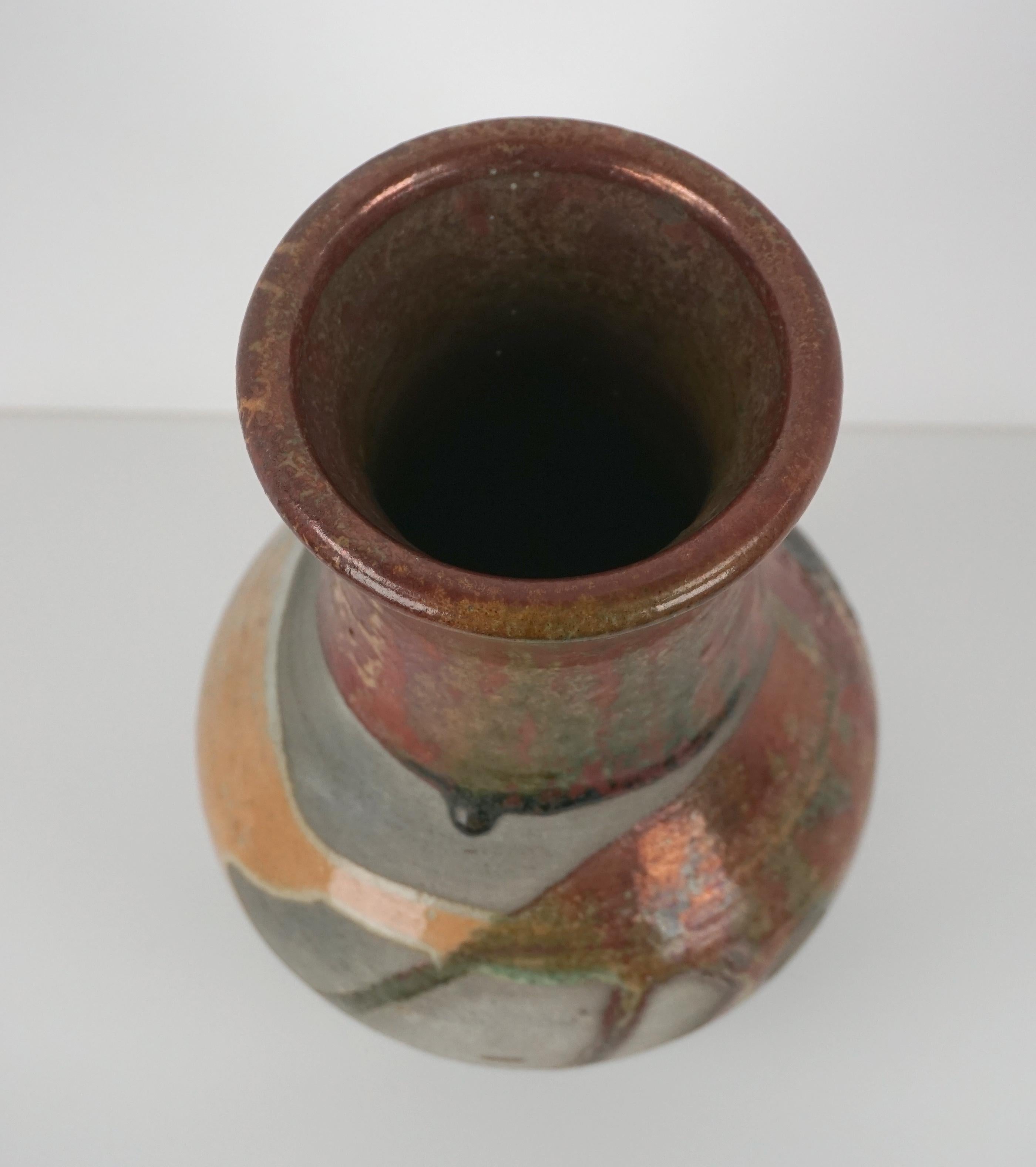 Américain Vase en céramique Raku d'Andy Ruble en vente