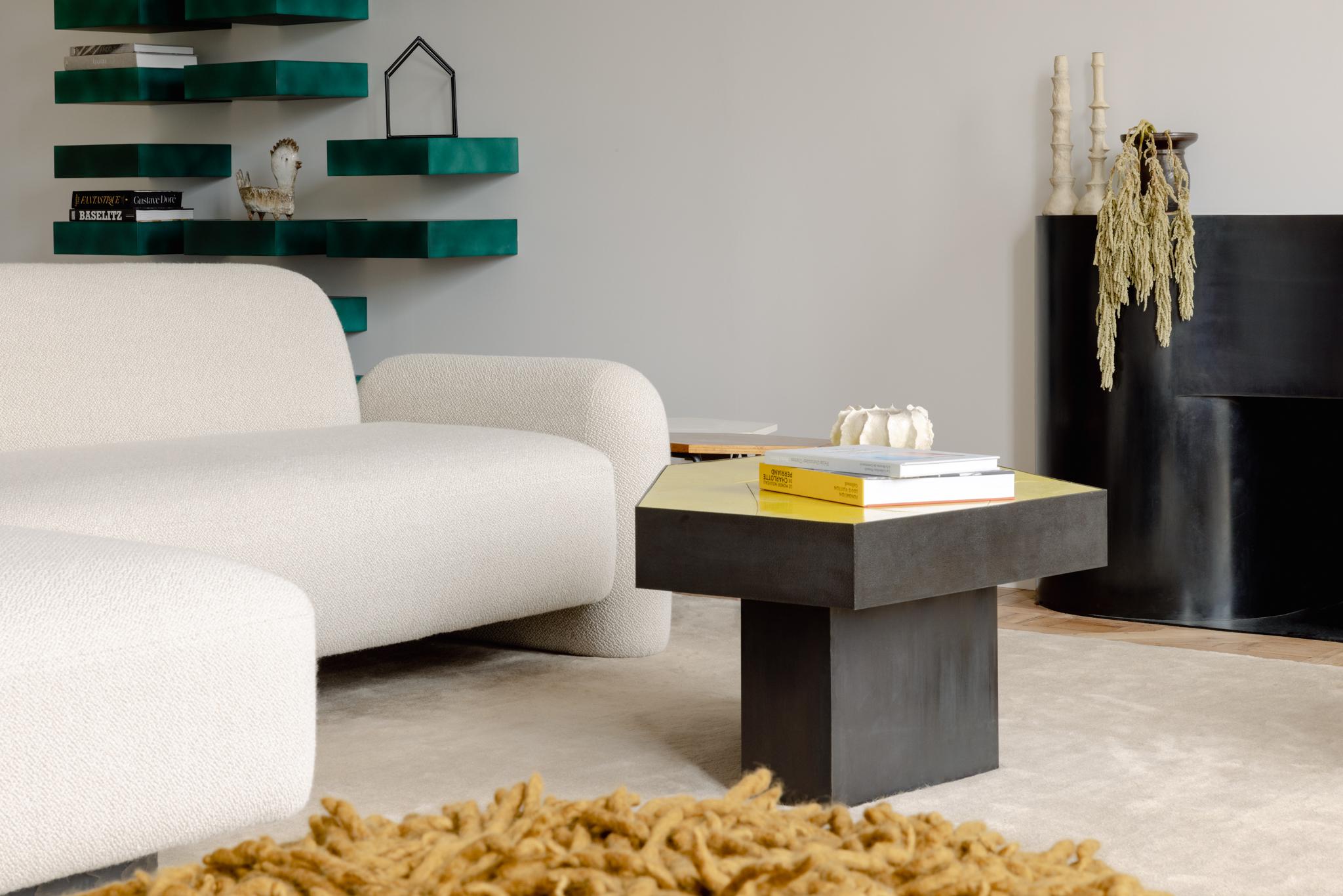 Inspired by the Japanese Raku ceramic technique, the Raku Table is characterized by the cracks that run like veins throughout the material, creating random patterns. This ancestral Japanese technique is the incarnation of the Wabi-Sabi concept,