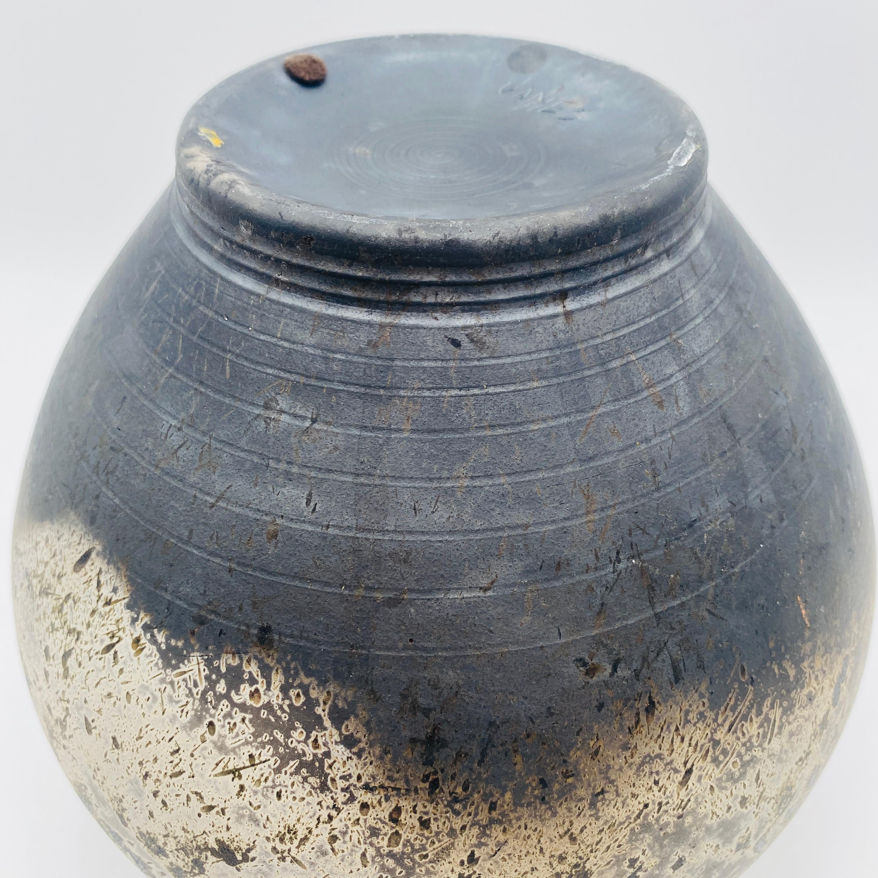 Raku Vase, Signed James Franklin, Santa Fe, New Mexico For Sale 1
