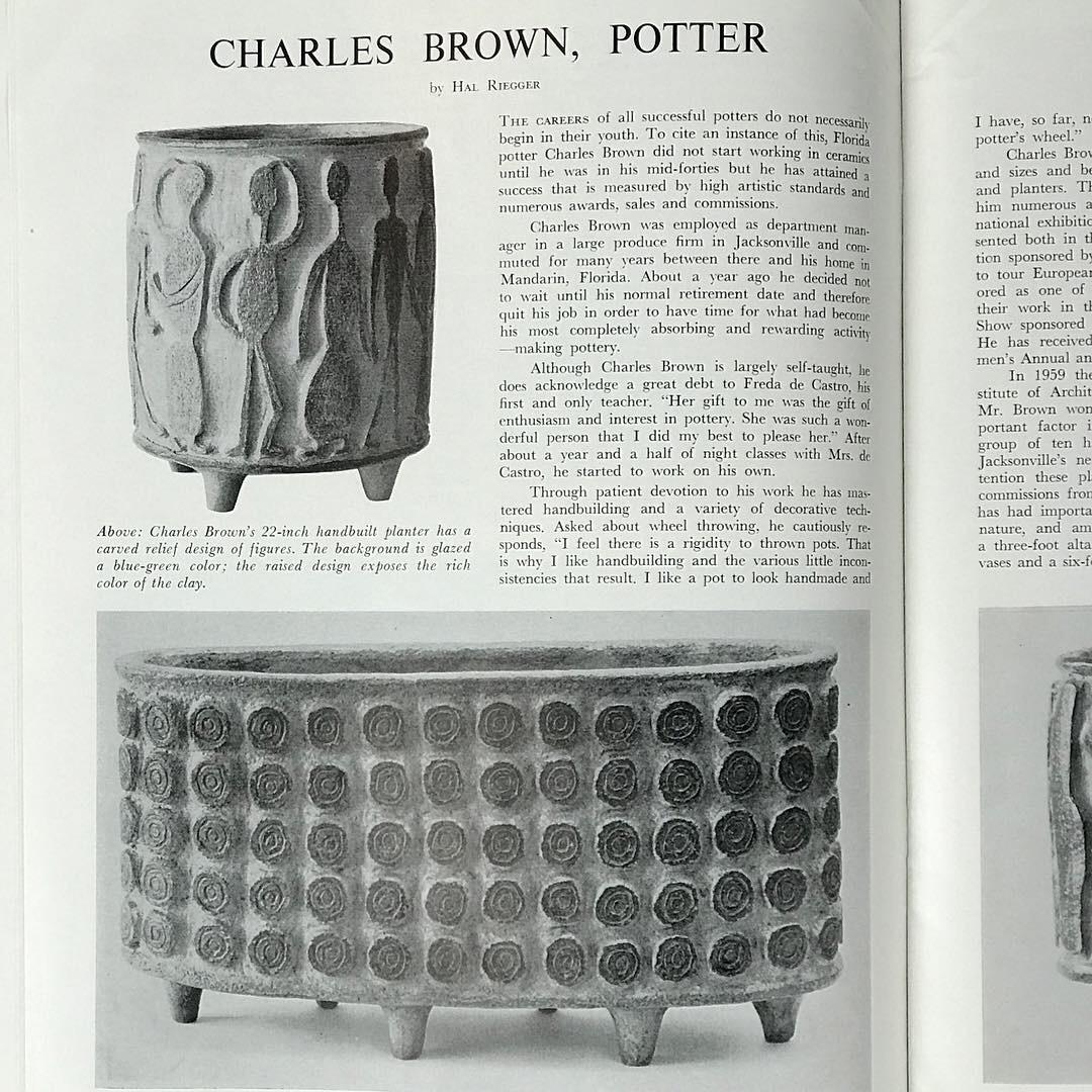 Raku Vessel by Charles 'Charlie' Brown Florida Pottery Vase Pot 4