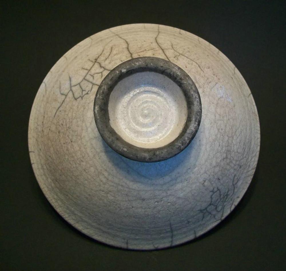 RAKU WARE - Small Glazed & Decorated Ceramic Bowl - Unsigned - Late 20th Century For Sale 6