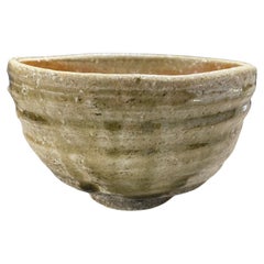 Ciotola da tè Chawan in ceramica giapponese Shigaraki firmata da Takahashi Rakusai III con scatola