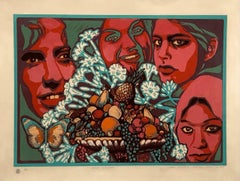 Vintage Raúl Martínez, ¨Flores y Frutas¨, 1978, Silkscreen, 20.2x26.3 in
