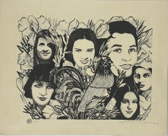 Raúl Martínez, ¨Untitled¨, 1976, Silkscreen, 17.4x21.4 in