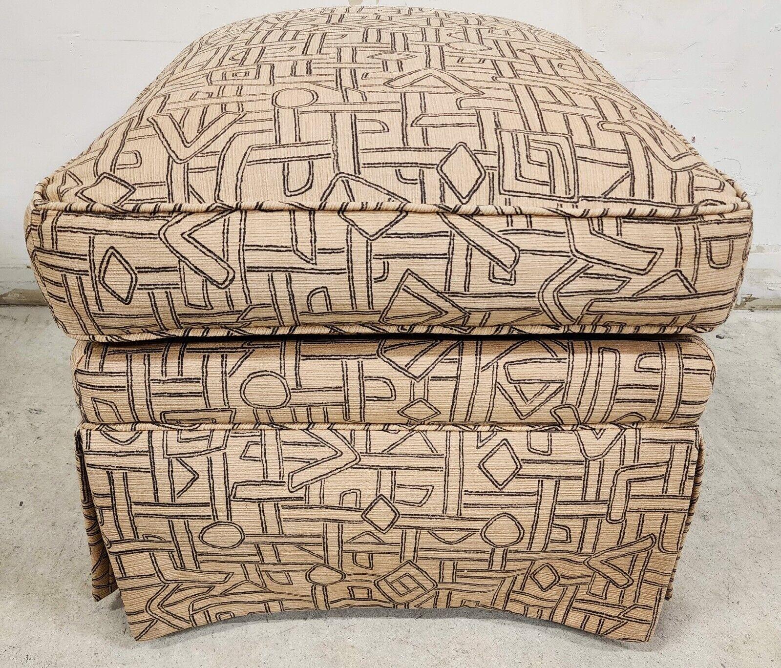 Raleigh Ottoman Geometric by CHARLES STEWART In Good Condition For Sale In Lake Worth, FL