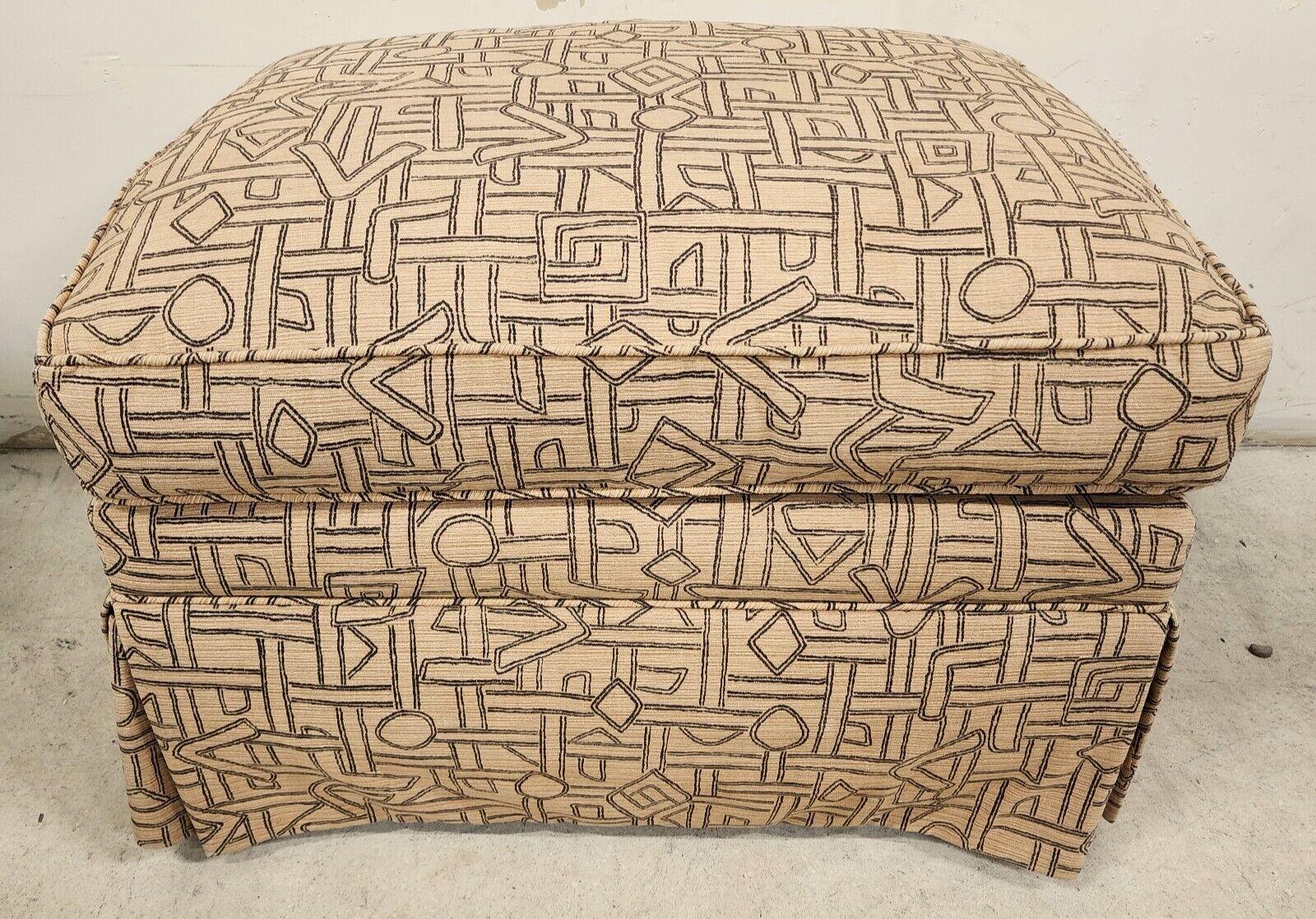 Contemporary Raleigh Ottoman Geometric by CHARLES STEWART For Sale
