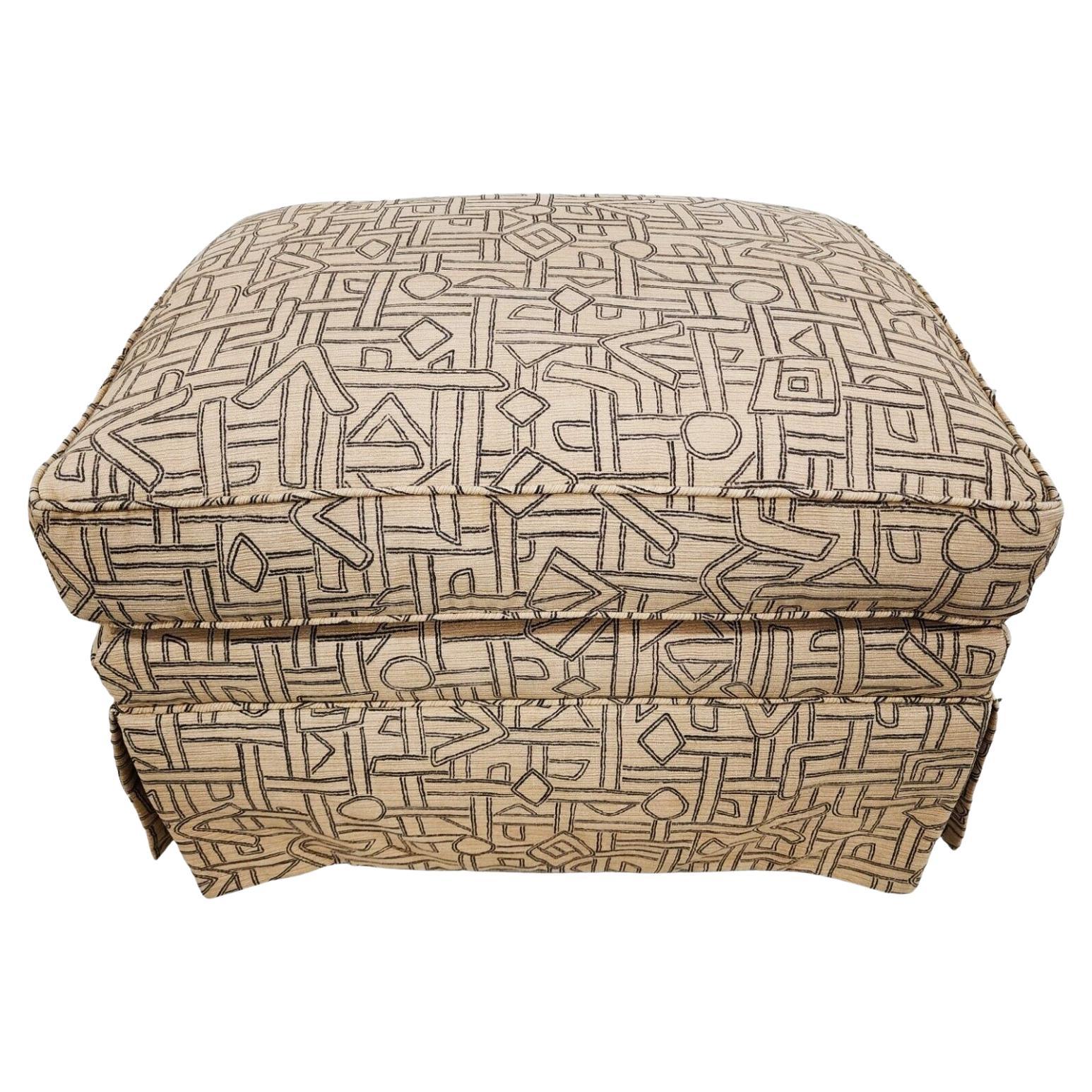 Raleigh Ottoman Geometric by CHARLES STEWART For Sale