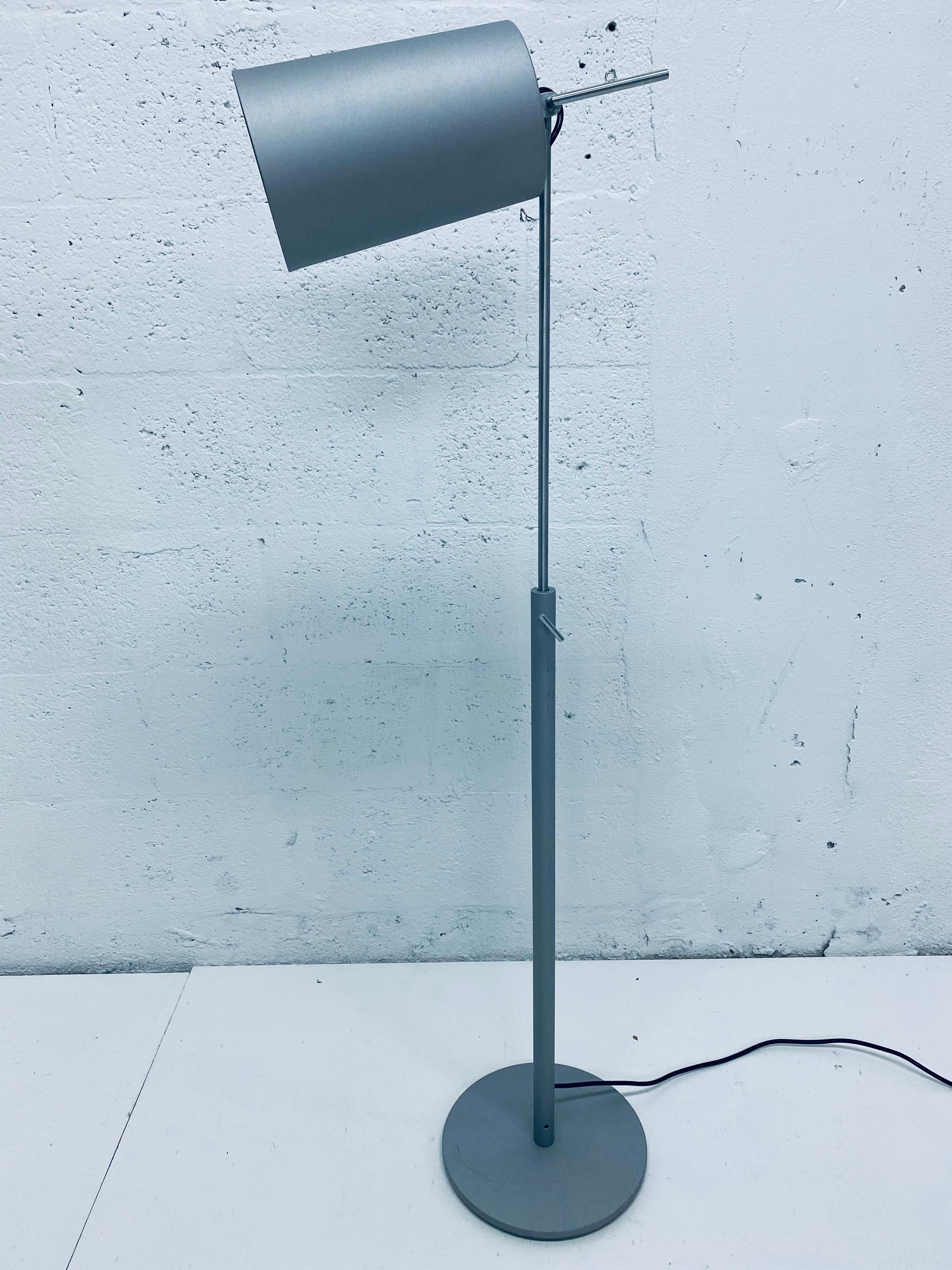 Rolf Heide designed floor lamp for Anta, Germany.

The Tuba floor lamp has been designed in a chic industrial style, but with a soft enough finish to make it ideal for any domestic space. This lamp can be adjusted to any height between 47