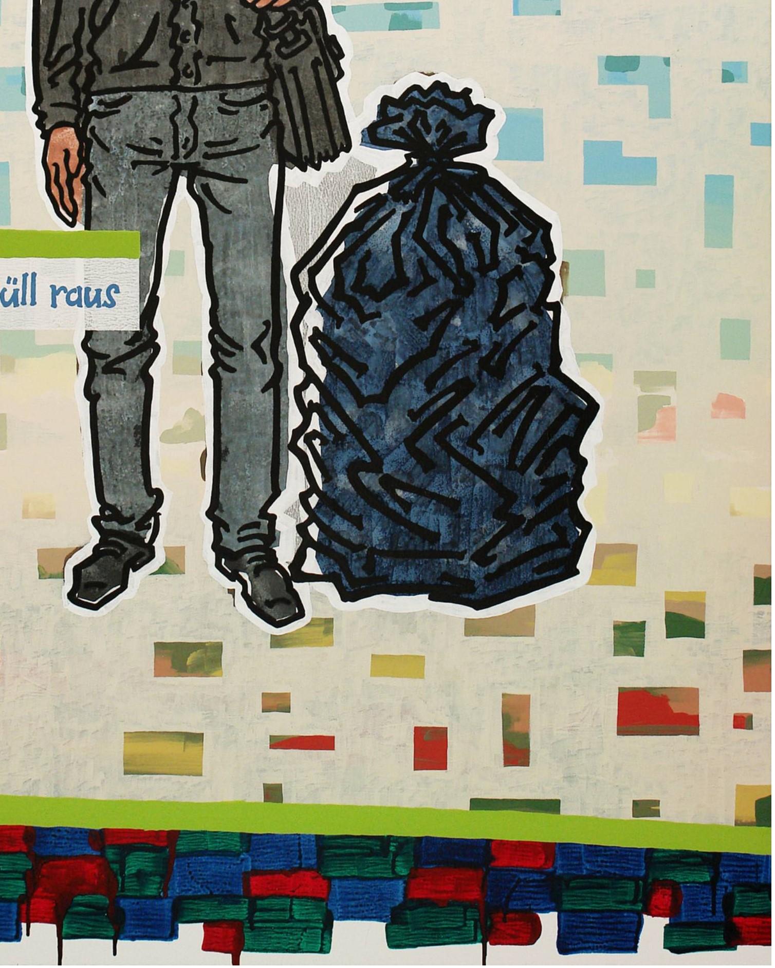 Bring’ den Müll raus – Original Pop Art Painting by Ralf Schmidt For Sale 2