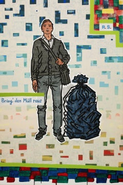 Bring' den Müll raus - Pintura Pop Art Original de Ralf Schmidt