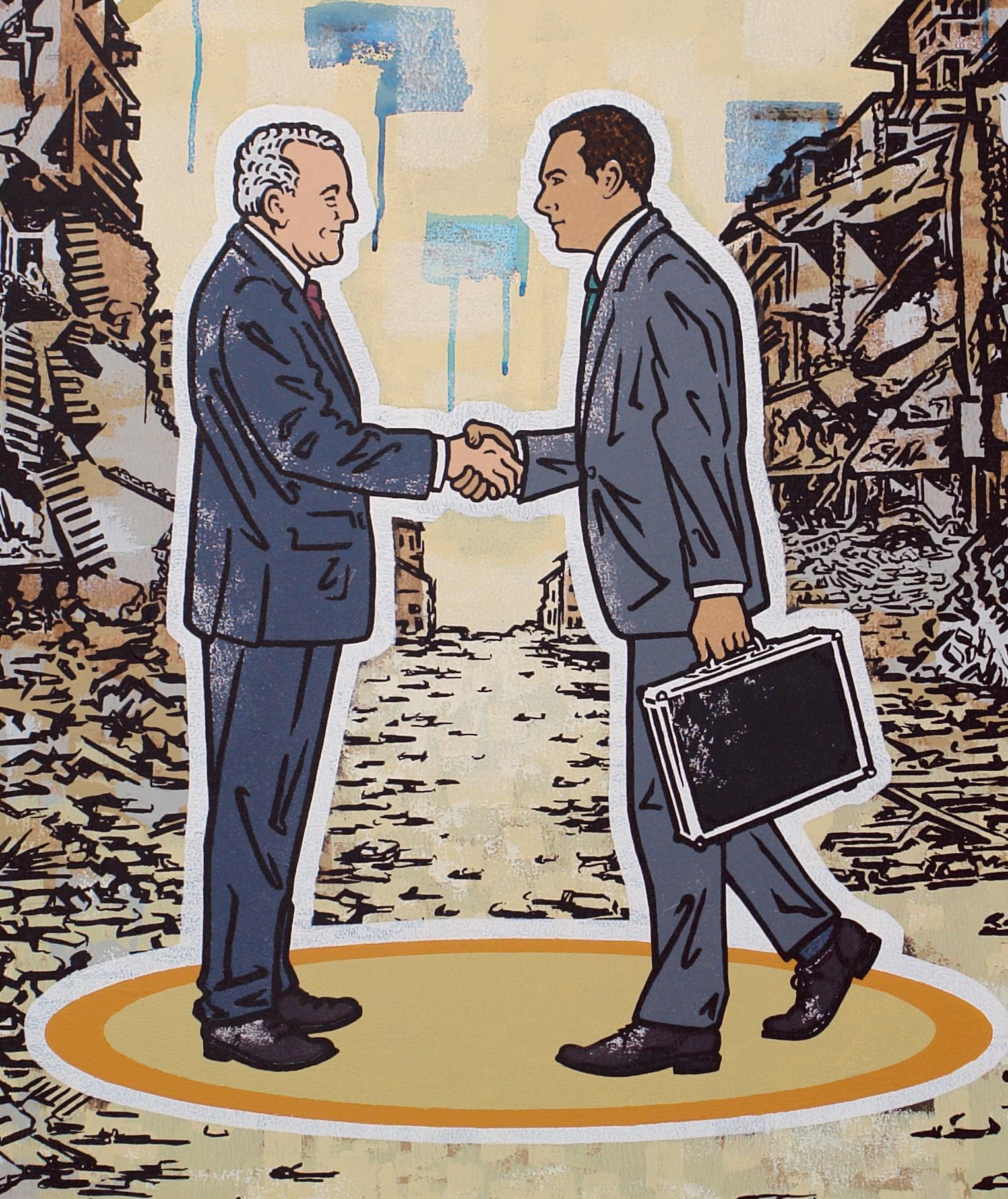 Gentlemen Agreement - Zeitgenössische Pop Art Malerei – Painting von Ralf Schmidt