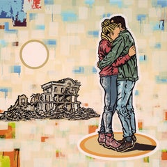 Hug - Peinture pop art contemporaine de Ralf Schmidt