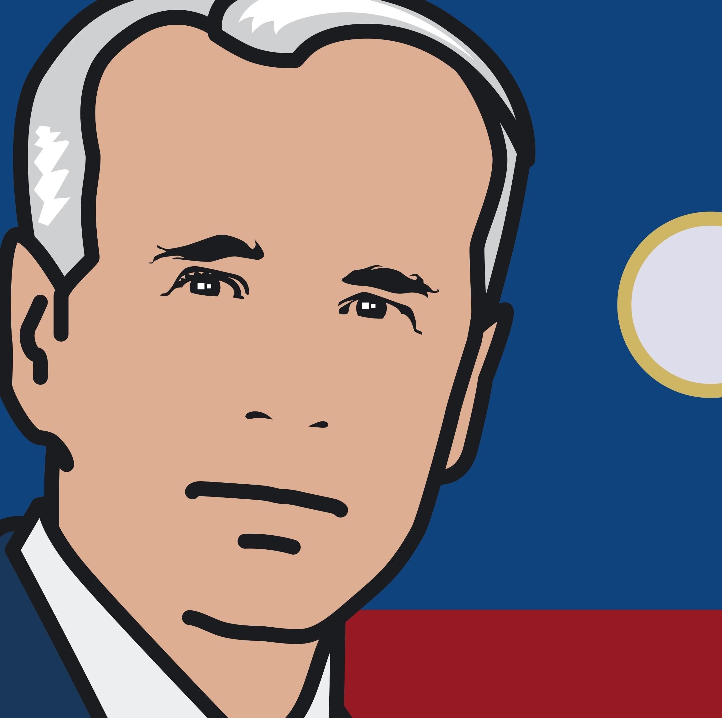 Joe Biden President Pop Art Painting - Print by Ralf Schmidt