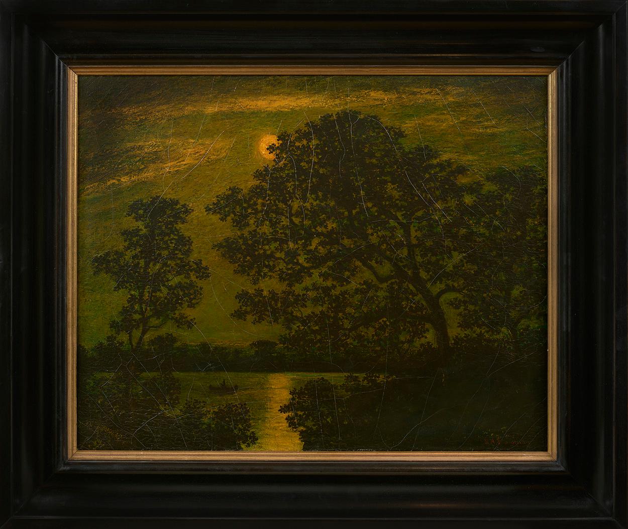 A Lake, Moonlight - Painting by Ralph Albert Blakelock