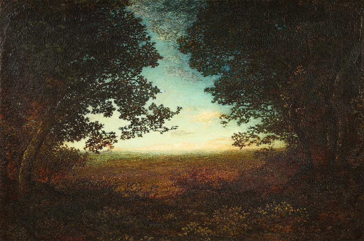 Ralph Albert Blakelock Landscape Painting - Evening Silhouettes