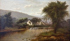 Antique "Hillside Landscape, " Ralph Albert Blakelock, Hudson River School View
