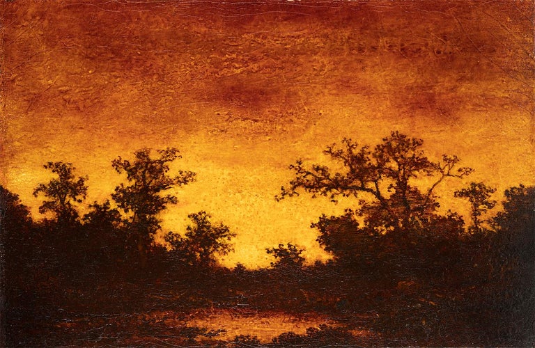 Ralph Albert Blakelock Red Landscape, Painting For Sale at 1stdibs