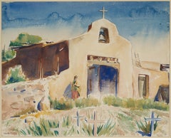 Ralph Avery New Mexico Scene, Watercolor Painting, Circa 1938-41