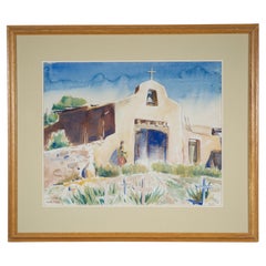 Ralph Avery Escena de Nuevo México, Pintura a la acuarela, Circa 1938-41