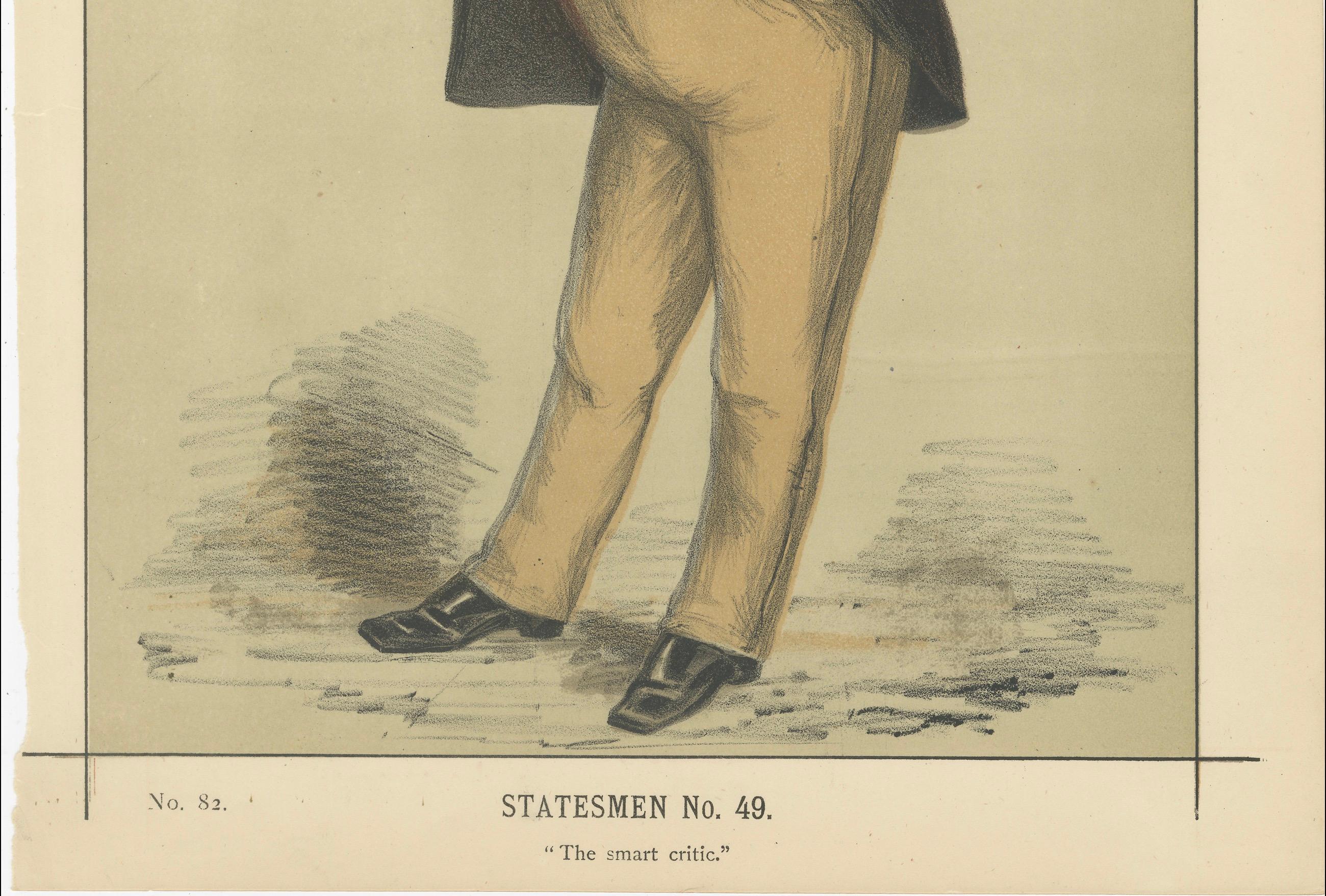 Ralph Bernal Osborne Caricature – Vanity Fair Statesmen No. 49, 1870
