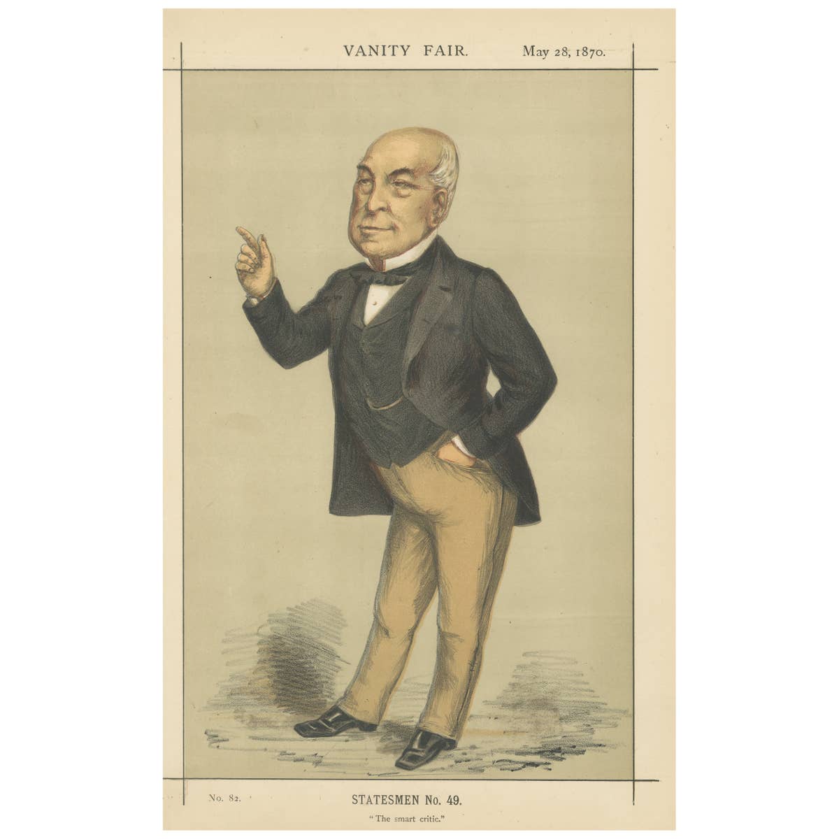 Ralph Bernal Osborne Caricature – Vanity Fair Statesmen No. 49, 1870