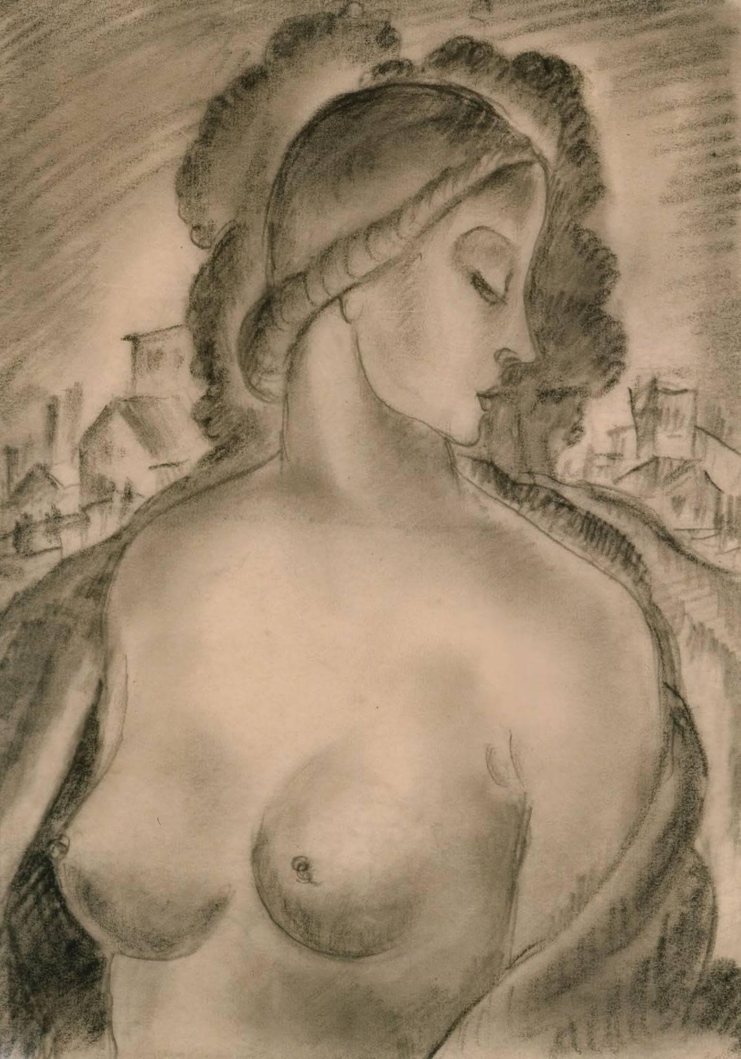 Untitled (Nude in Profile) - Art by Ralph Chessé