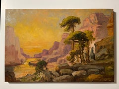 Antique 1910's "Desert Landscape" Oil Painting