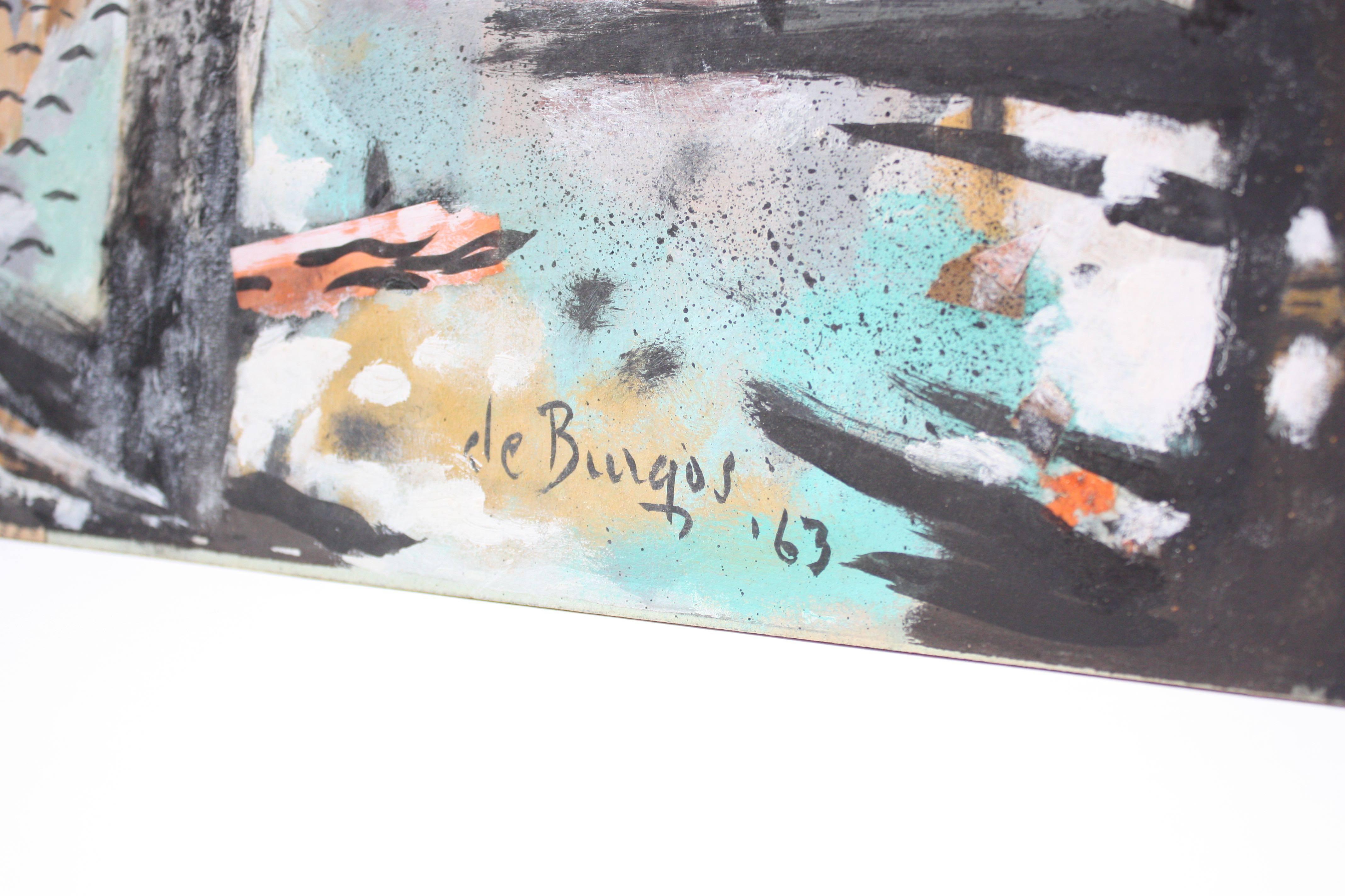 Ralph de Burgos Mixed-Media Abstract Collage For Sale 3