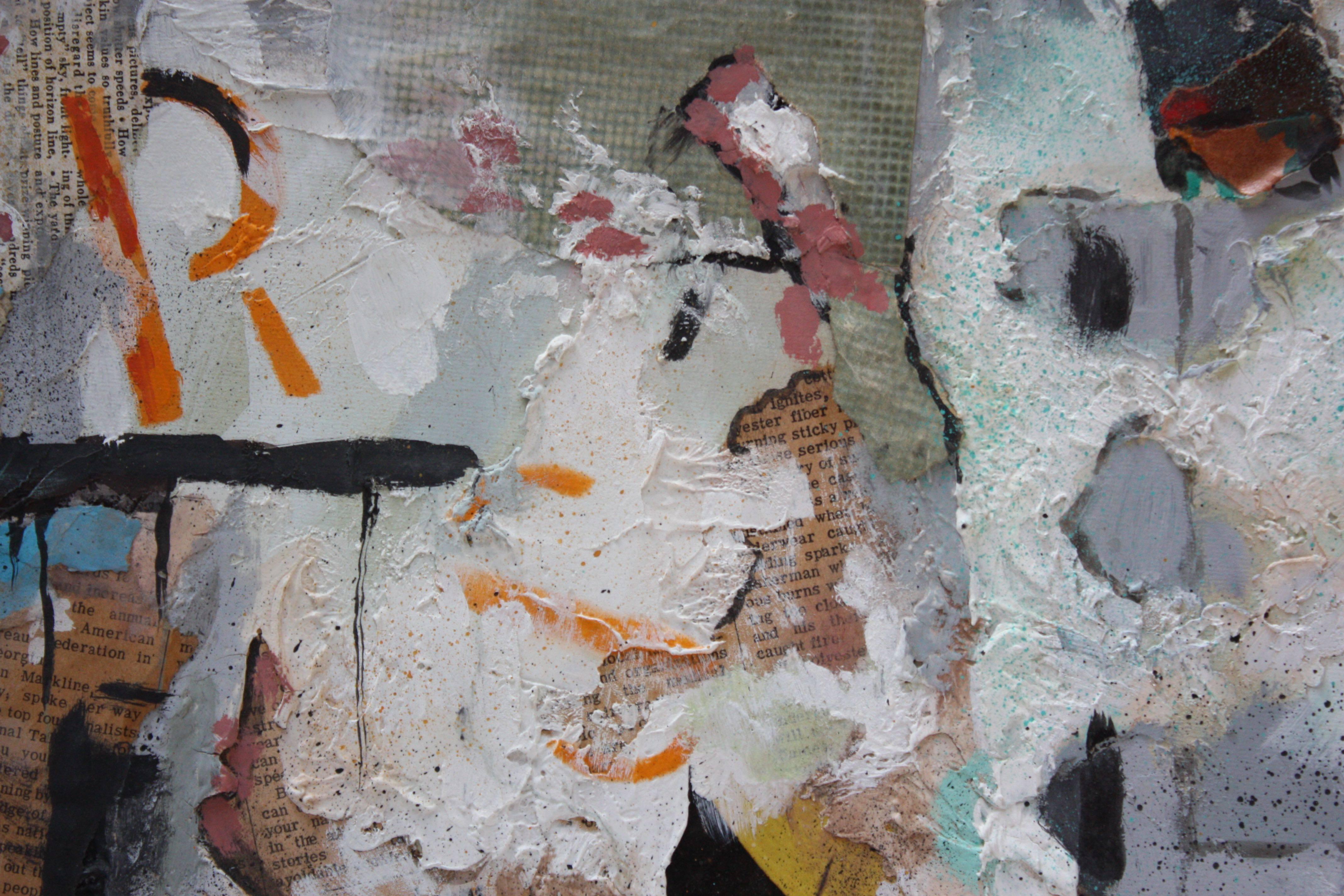 Ralph de Burgos Mixed-Media Abstract Collage In Good Condition For Sale In Brooklyn, NY