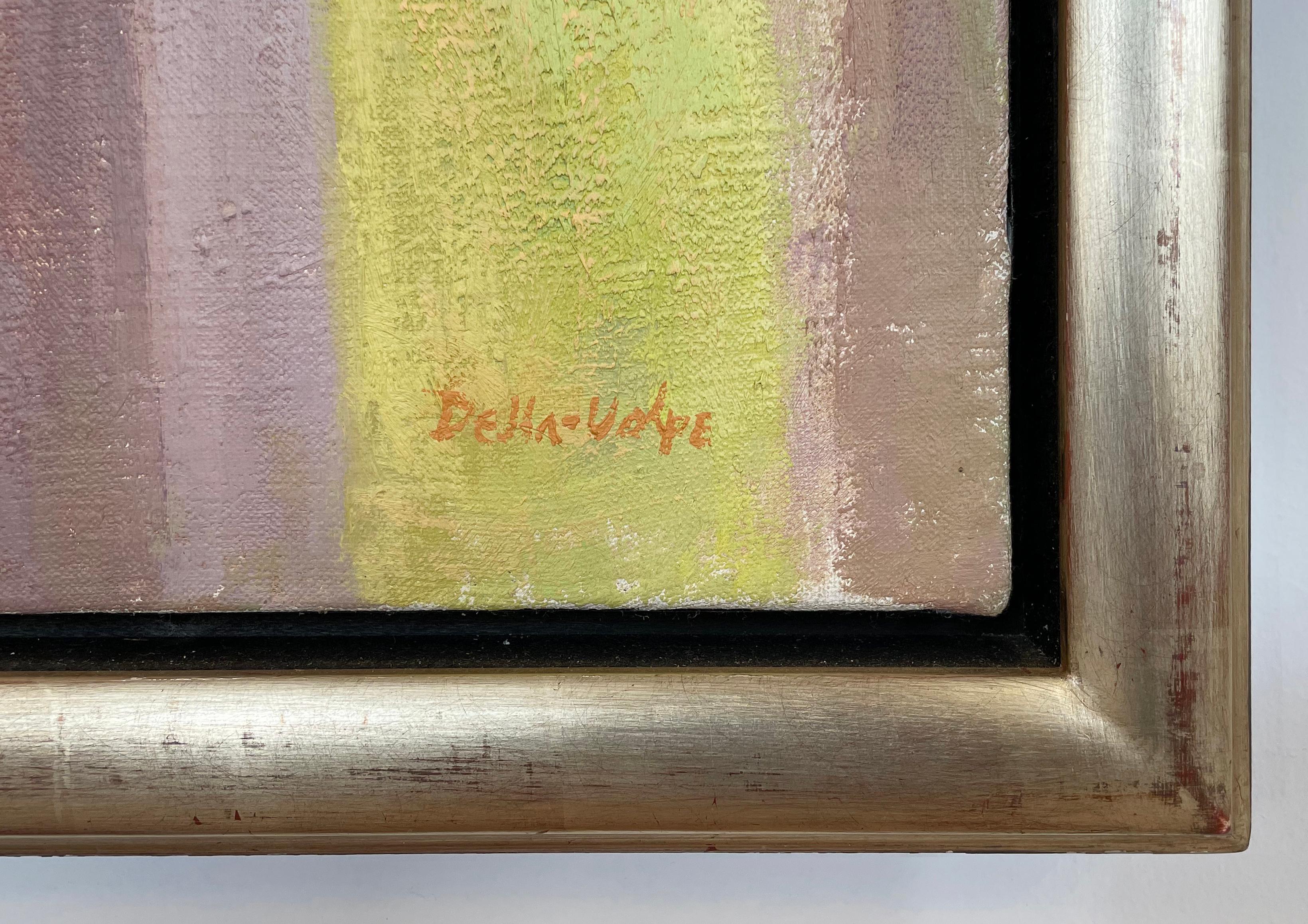 Della-Volpe amava dipingere la figura e amava avvicinarsi alla struttura del colore nelle sue opere.  The Garden Table è stato realizzato nel momento di massimo splendore della sua carriera, in cui combinava elementi di arte figurativa di grande