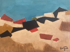 Abstract Modernist Oil Painting - noted Penn State Area Artist Ralph Dorn Hetzel