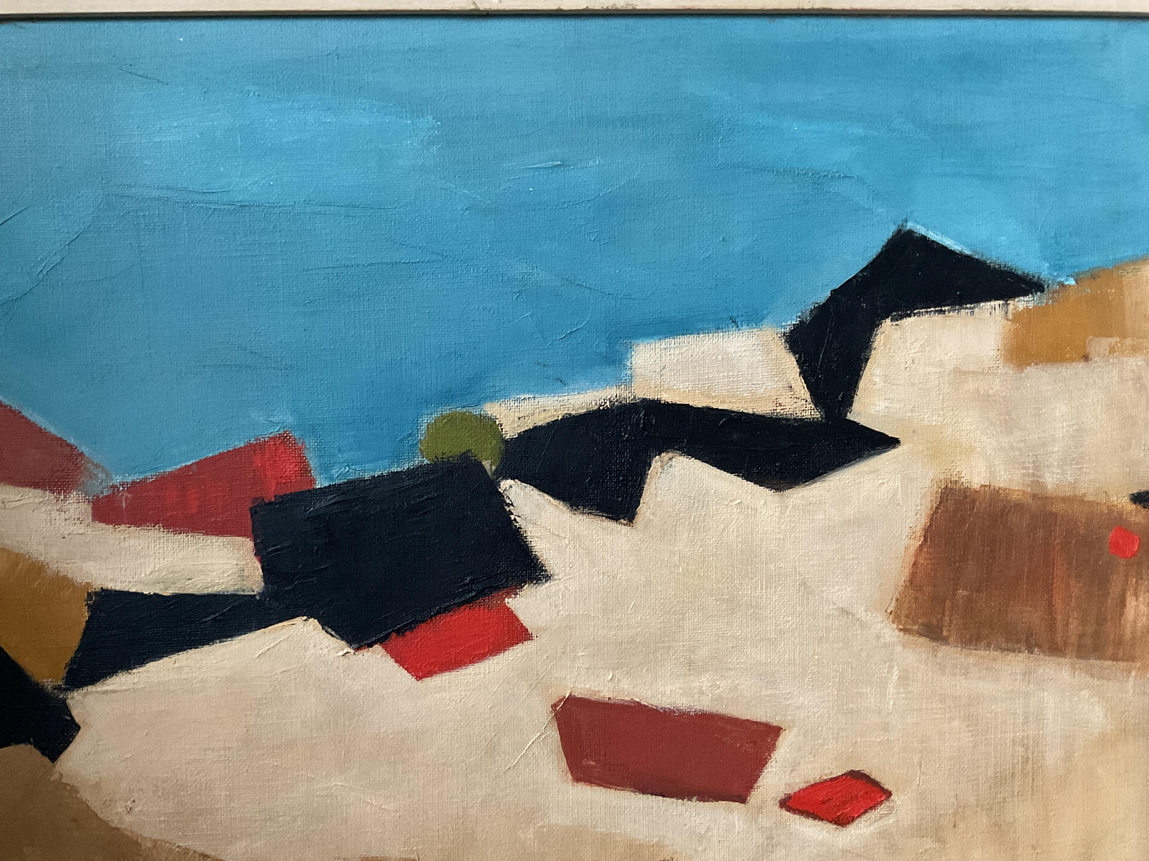 Peinture à l'huile moderniste abstraite - Ralph Dorn Hetzel, artiste renommé de la région de l'État de Pennsylvanie en vente 2