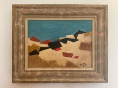 Pittura ad olio astratta modernista - Ralph Hetzel, noto artista dell'area di Penn State